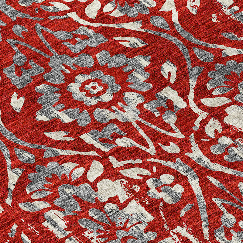 Maliana Washable Floral Indoor / Outdoor Rug, Rectangle 2'6" x 3'10"