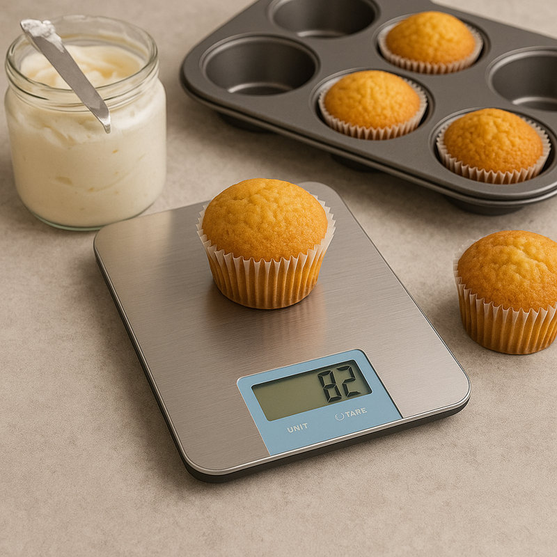 Balance de cuisine numérique Creative Creative avec plateforme rectangulaire en acier inoxydable, 5,7 x 7,9 x 0,5 H