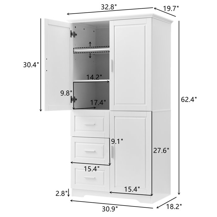 Wildon Home® Maruf 32.8'' Wide Storage Cabinet | Wayfair