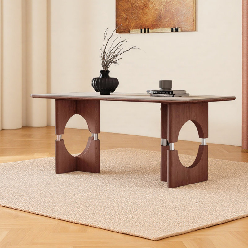Table de salle à manger au design unique, H 29,52 po x L 59,05 po x l 31,49 po