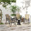 Ensemble de 4 chaises de patio pliables Outsunny, chaises de patio d'extérieur empilables avec accoudoirs pour la pelouse, le camping, la salle à manger, la plage, la structure en métal, sans assemblage, brun clair mélangé