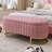 Elegant Upholstered Velvet Storage Ottoman With Button-Tufted,Storage Bench With Metal Legs For Bedroom,Living Room,Fully Assembled Except Legs,Pink-2010850866