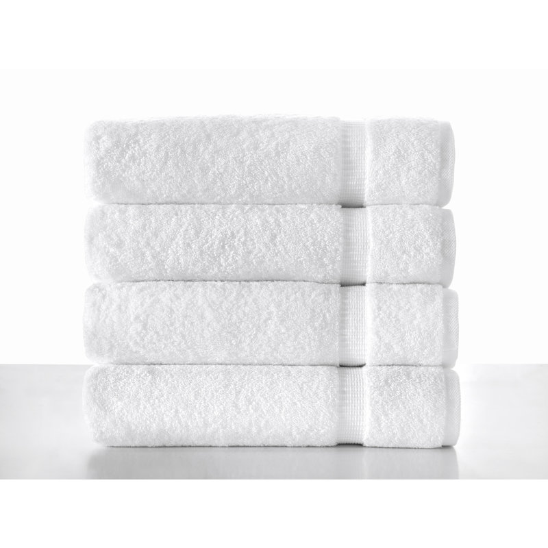 Cambridge 4 Piece  %100 Turkish Cotton Bath Towel Set, White