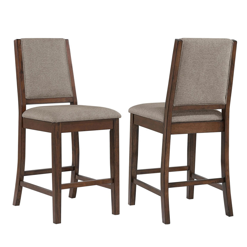 Upholstered Counter Chair Mango Oak (Set of 2)