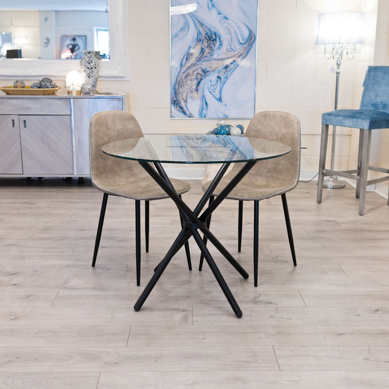 Queenscliff 2 - Person Dining Set, Black, Beige