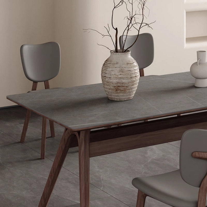 Home modern and simple rectangular dining table, 29.52"H x 62.99"L x 31.49"W