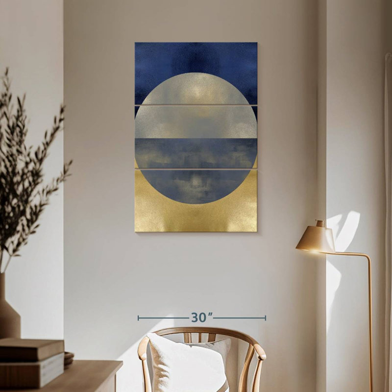 Avery Blue Sphere I, 57" H x 36" W