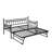 Rackers Twin Steel Metal Day Bed with Pop Up Trundle-971826820