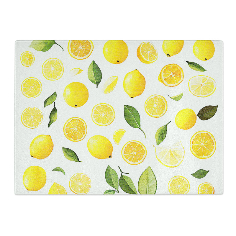 Lemon Fruit Pattern Vol.1  Glass Chopping Board
