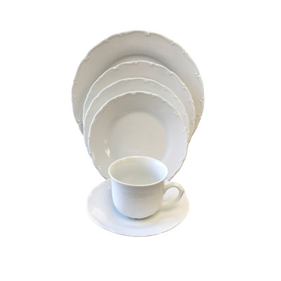 Service de table en porcelaine en porcelaine 48 pièces, service pour 8 snow drop Plotkin