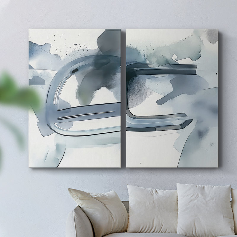 ABSTRACT Series DCCXI - Toile tendue avec châssis de qualité supérieure - Prêt à être accroché, H 60 po x l 80 po