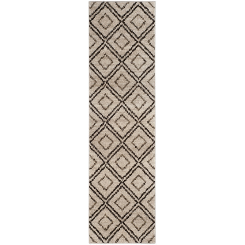 Tapis géométrique Arshia, Tapis de couloir 2 pi 3 po x 8 pi