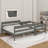 Twin XL Over Queen Bunk Bed With Ladder-613931289