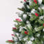 Arbre de Noël artificiel pin 7,5 pi avec des pommes de pin, des baies et un support pliable