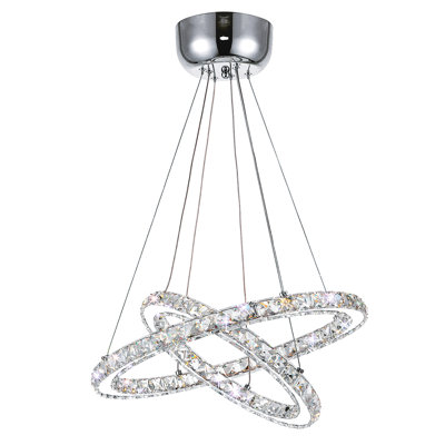 Lustre à DEL avec finition chromée