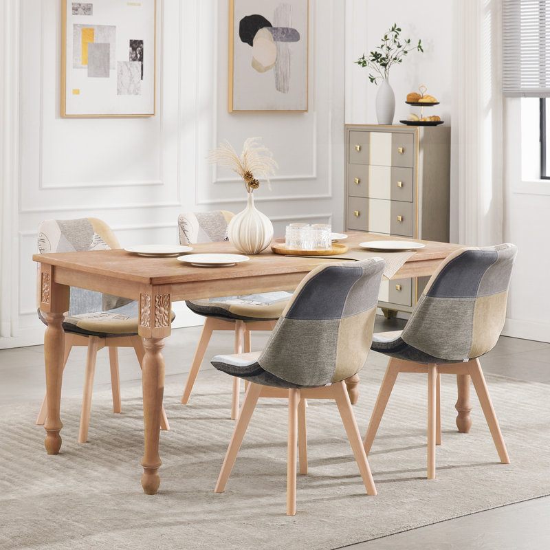 Avoca Solid Wood Dining Chair, Patchwork