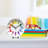 Children's Analogue Plastic / Acrylic Quartz Movement / Crystal Tabletop Clock with Alarm in White