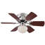 Ventilateur de plafond standard à 6 pales de 30 po avec chaîne à tirer et ensemble d'éclairage inclus Muniz-1143552439