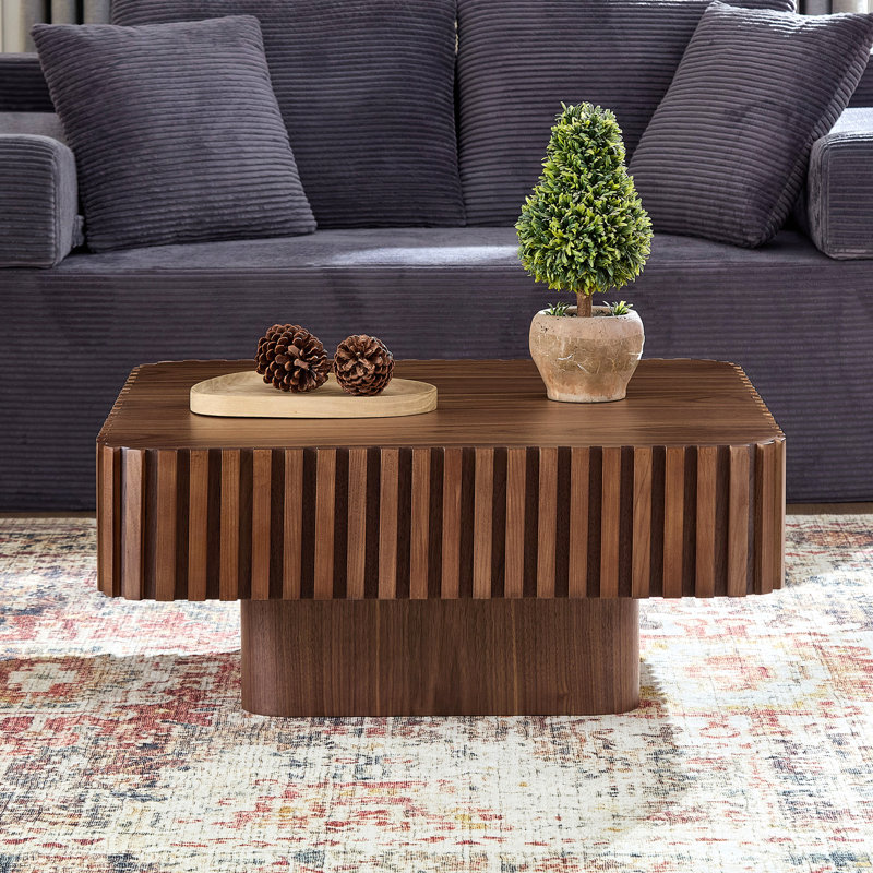 Table basse carrée 31,5 pouces Modern Handcraft, Noyer