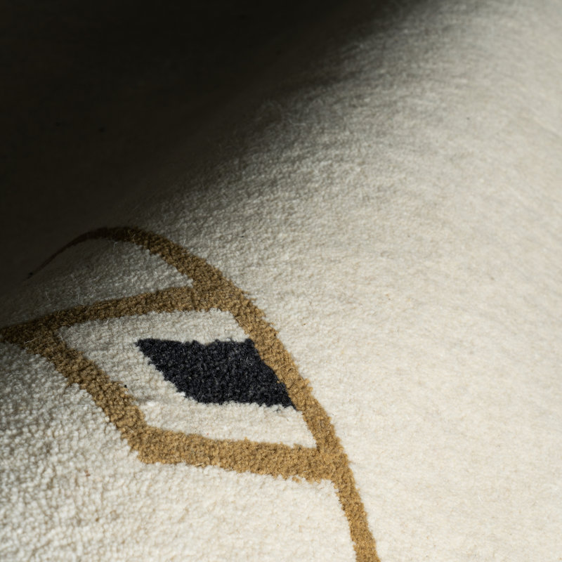 Nate Berkus Yves Bordered Wool Cozy Area Rug, Rectangle 6' x 9'