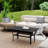 Metal Outdoor Coffee Table, Outdoor Side Table, Black-2114200776