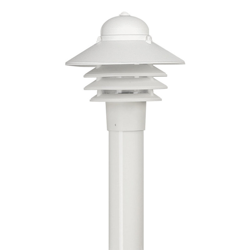 Solus Nautical Post Top Fixture with Clear Acrylic Lens, White
