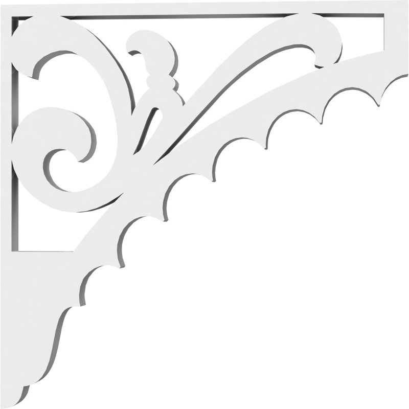 Support de qualité architecturale Hurley, L 5/8 po x P 6 po x H 6 po, Genova, PVC