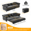 Canapé-lit convertible 89 po en velours Chesterfield-116937498