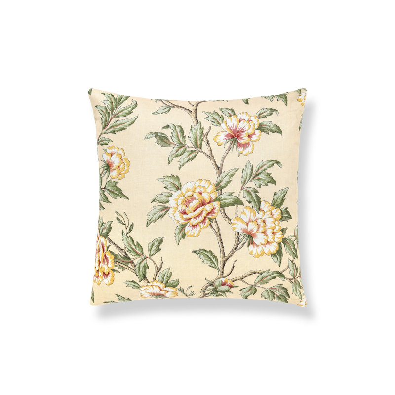 Peonia Linen Pillow, Sunlight Floral
