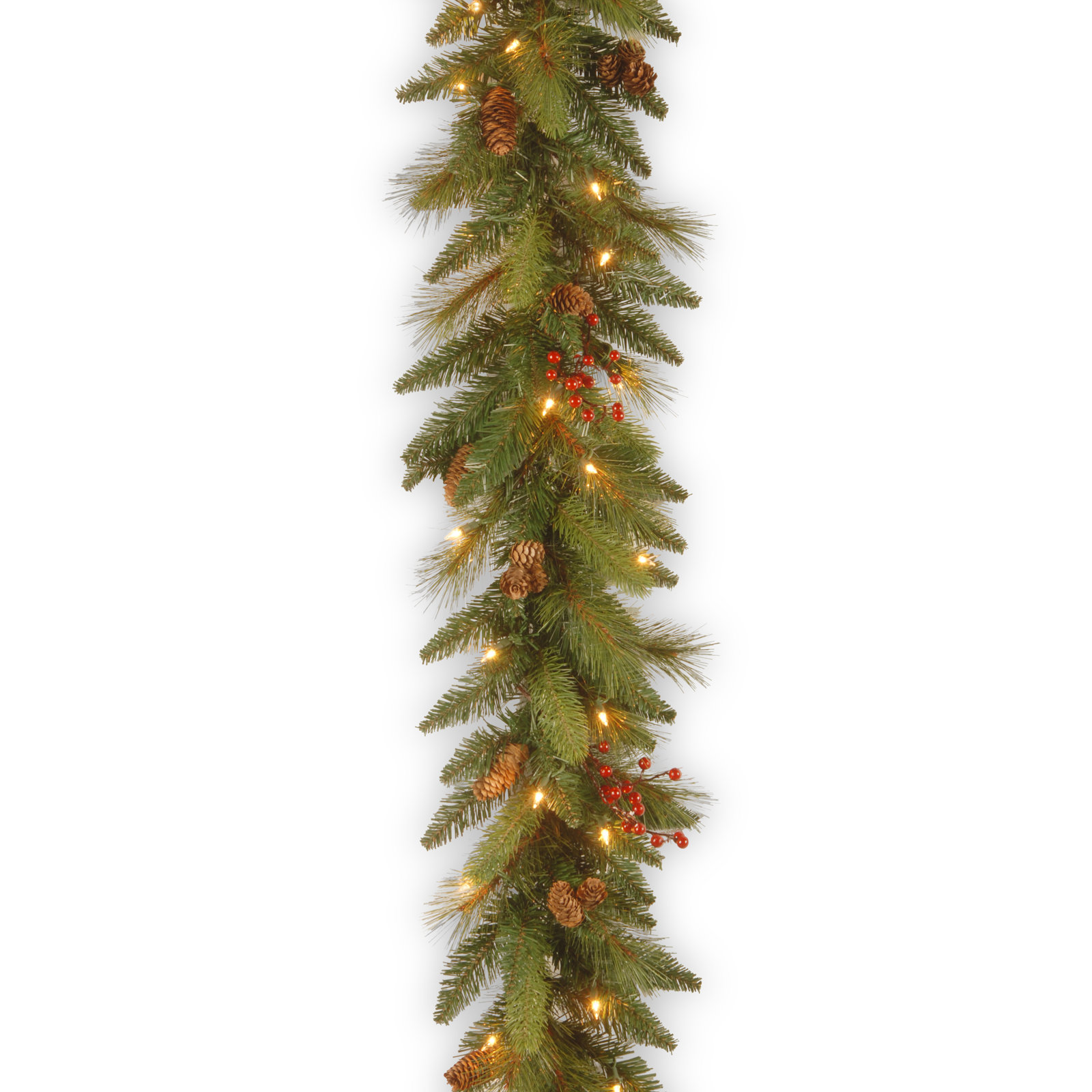 72" Pre-Lit Berry Christmas Garland
