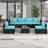 Accomac 6 - Person Modular Patio Conversation Set with Cushions-1568050302