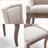 Chic Mid-Century Dining Chair Set(Set Of 2) - High Back Support, Solid Wood Frame, Bronze Accents-1431293428
