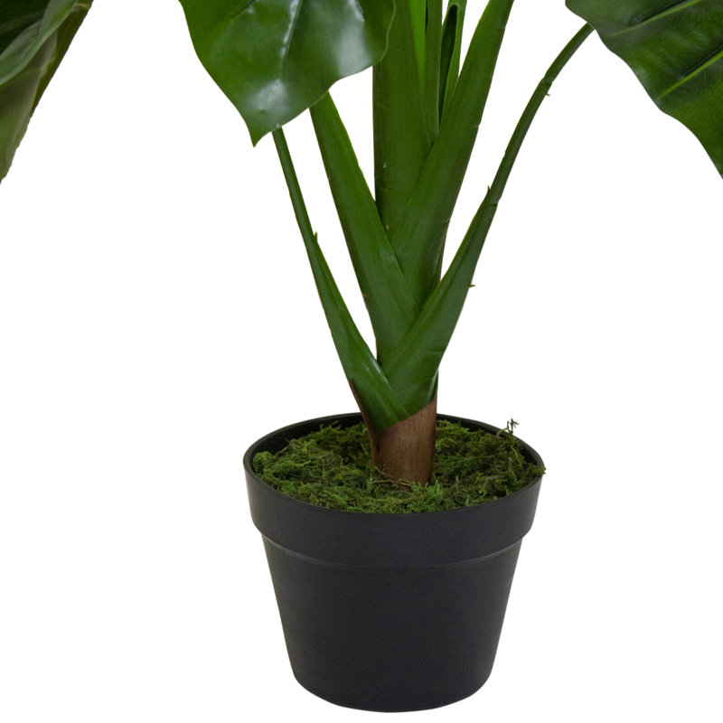 Plante artificielle verte en pot 40 po