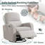 Fauteuil inclinable, oscillant et pivotant avec siège amovible et port USB de type C de 36 po Reiby-773575105