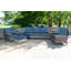 Bella Wicker Teak Outdoor 2 - Seater Sofa-1946853319-1946853324
