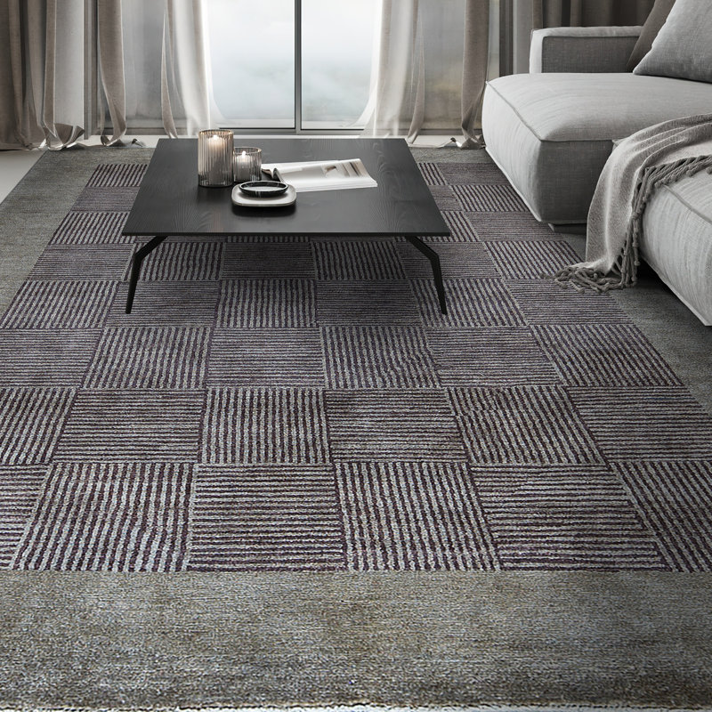 Hand-Knotted High-Quality Gray and Brown Area Rug