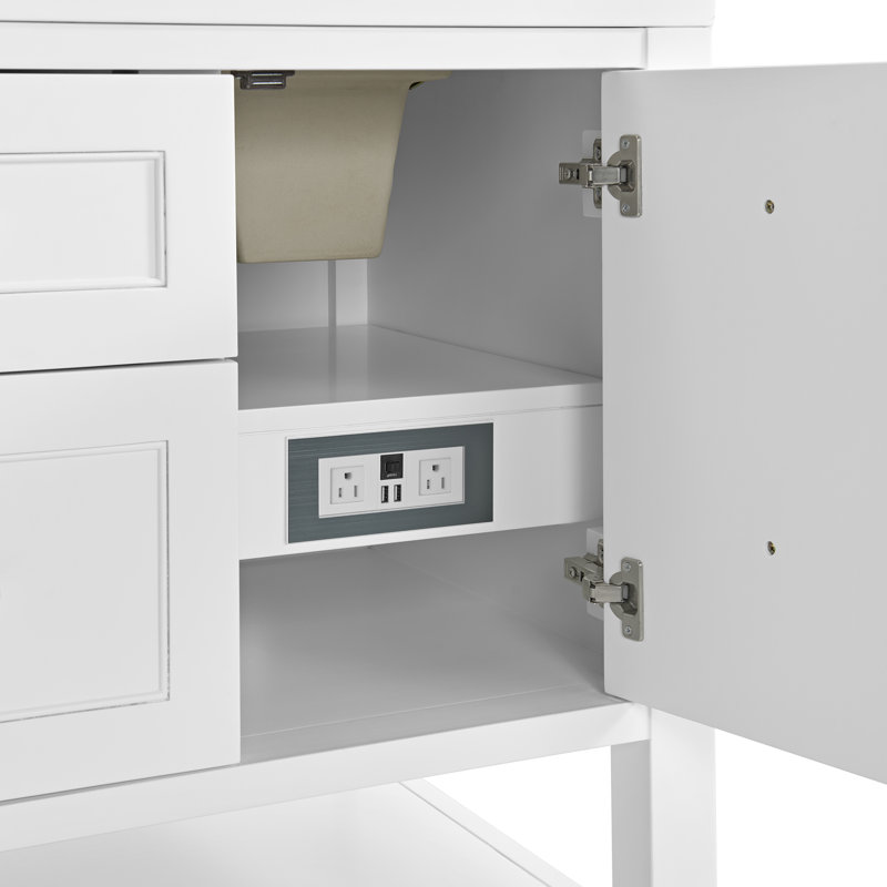 Breckenridge 60'' W Double Vanity, Eternal Jasmine Pearl, Bright White
