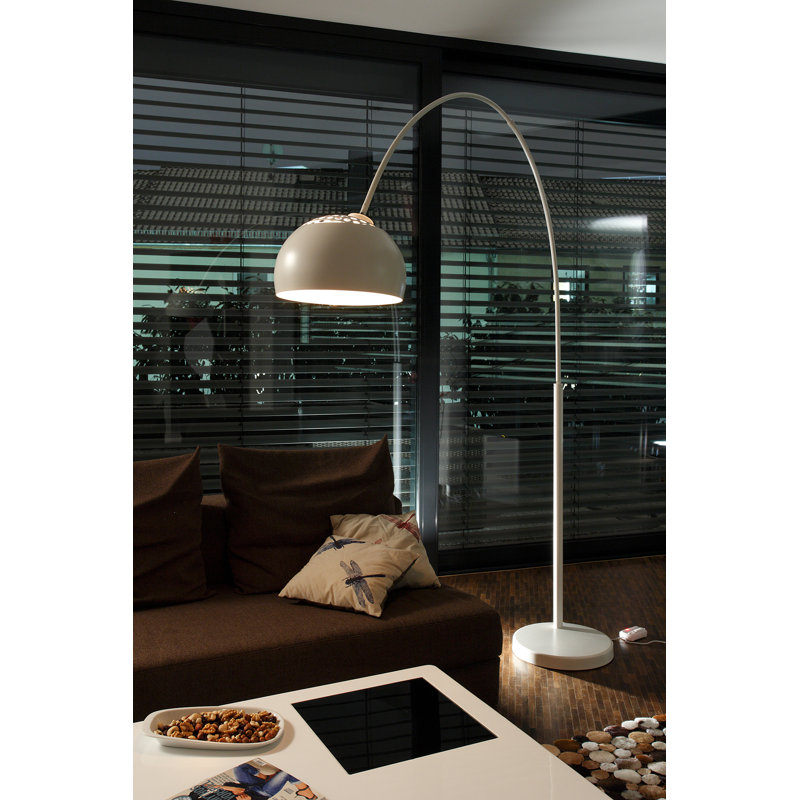 Aitkin 195cm Arched Floor Lamp, White