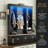 Elegant APP-Controlled LED Hall Tree with Roman Column Design and Smart Storage Bench - White-1050829128