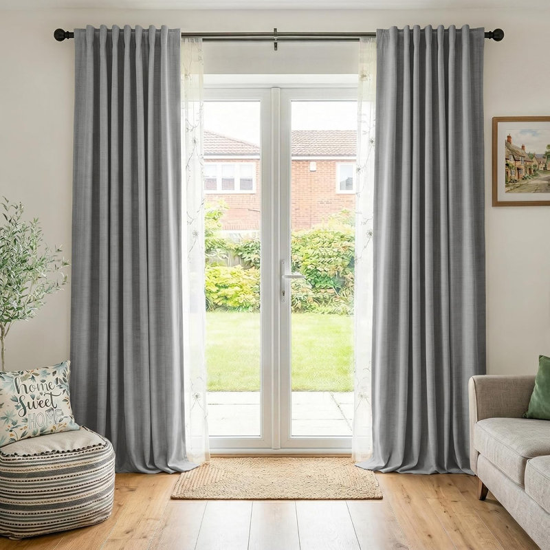 Blackout Curtain Pair, Grey