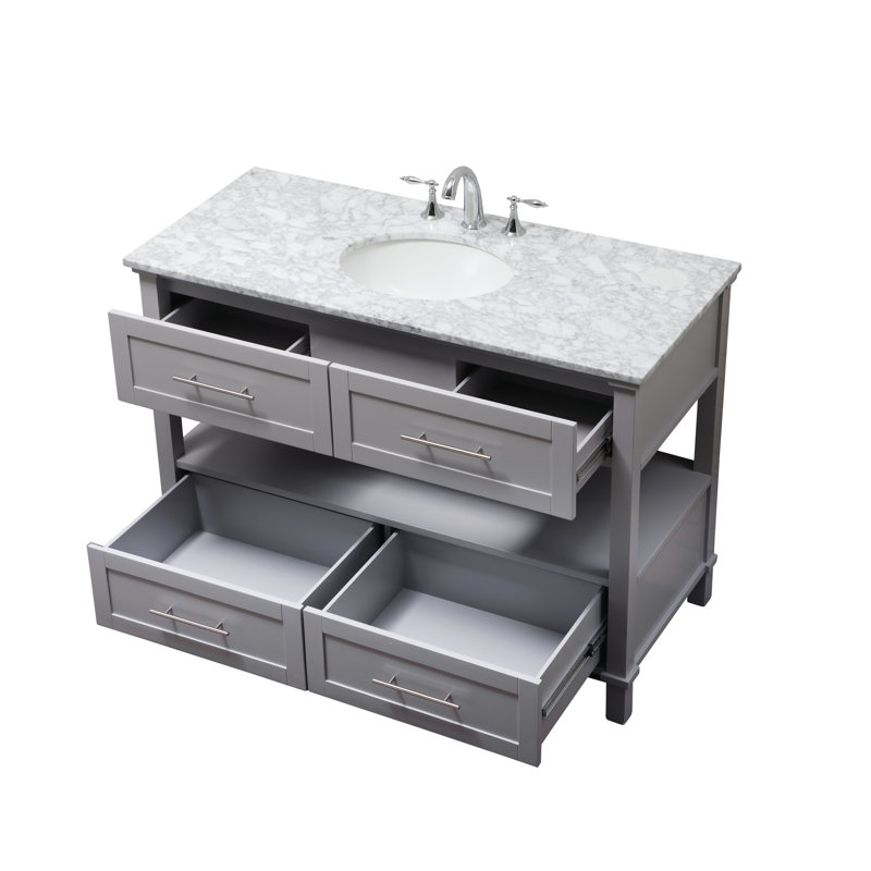 Ensemble de meuble-lavabo simple 48 po Audrit, Gris