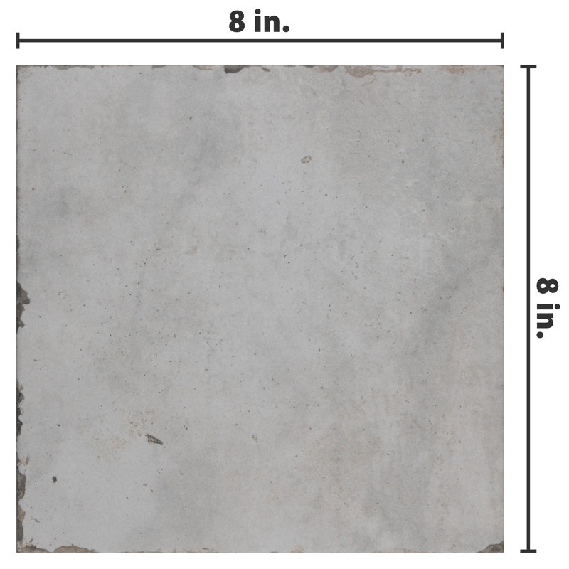 Renaissance 8" x 8" Porcelain Vintage Wall & Floor Tile