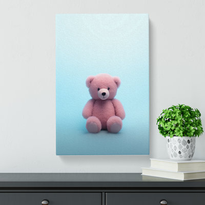 Teddy Bear Minimalism No.2 - Wrapped Canvas