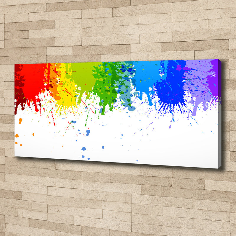 Rainbow Spots - Print, Canvas, 50cm H x 125cm W x 2cm D