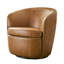 Fauteuil demi-tonneau pivotant 100% cuir italien Crandell-751131517