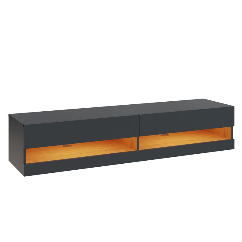 Chioke Unfinished TV Stand, 150, Anthracite