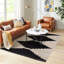 Tapis noir et ivoire moderne