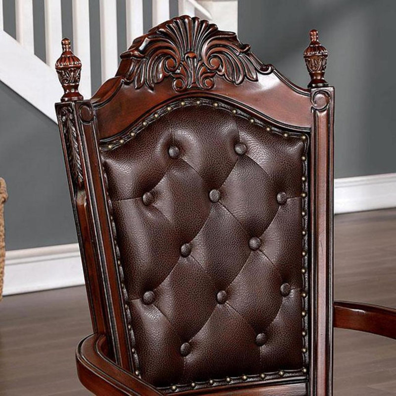 Mobilier de salle à manger en bois de cerisier brun traditionnel 2 pièces