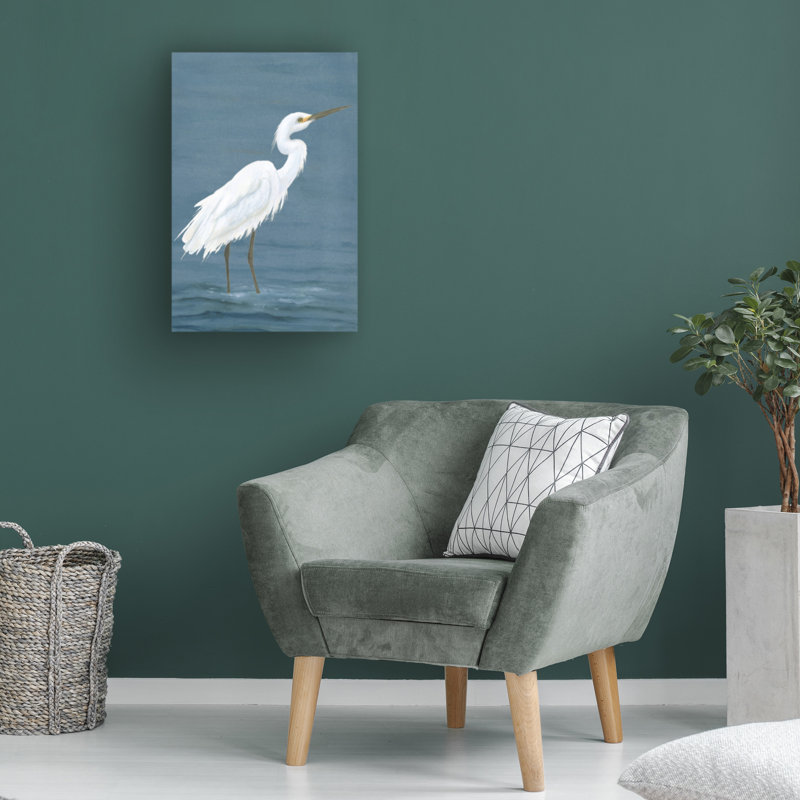 Bolognaise «Wading Egret I» par Michael Willett sur, H 24 po x l 16 po