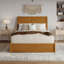 Lit plateforme en bois massif Lamayia avec pied de lit et tiroirs de rangement-846832785-832896266
